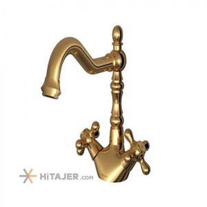 Shouder fixed Baroque Plus gold basin faucet