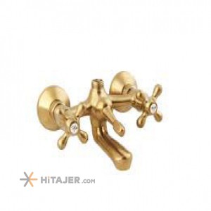 Shouder matte gold plus baroque bathroom faucet