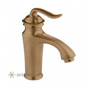 Shouder fixed matte gold loka basin faucet