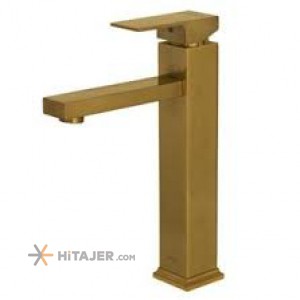 Shouder matte gold europe tall base basin faucet