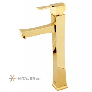 Shouder matte gold improve tall base basin faucet