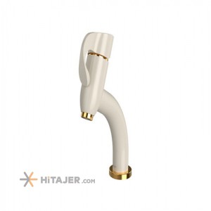 Shouder fixed gold ivory danteh basin faucet