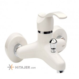 Shouder chrome ivory opal bathroom faucet