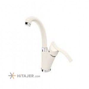 Shouder zedra chrome ivory opal basin faucet