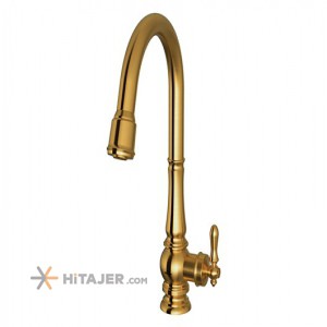Shouder matte gold bizans kitchen faucet