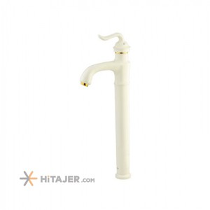 Shouder gold ivory loka tall base basin faucet