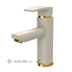 Shouder fixed gold ivory unique basin faucet