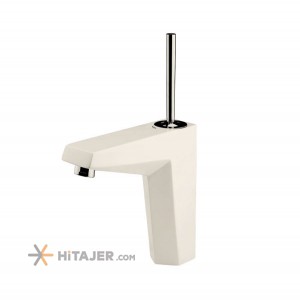Shouder fixed milky white Tiffany chrome basin faucet