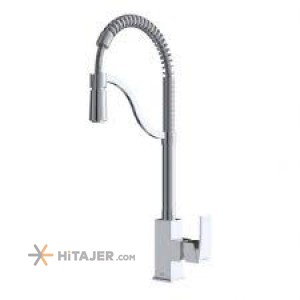 شیر آشپزخانه مدل فنری بیزانس باواریا شیری کروم شودر