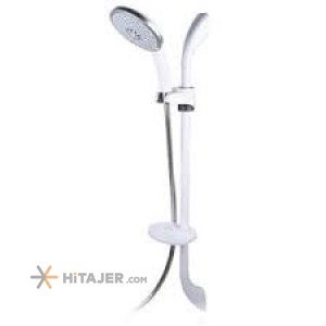 علم دوش حمام گاما سفید کروم شودر