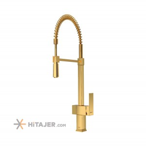 Shouder gold atlantic pull out kitchen faucet