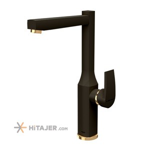 Shouder gold black unique kitchen faucet