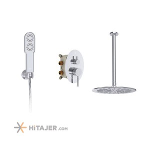 Shouder chrome rogen concealed bathroom shower