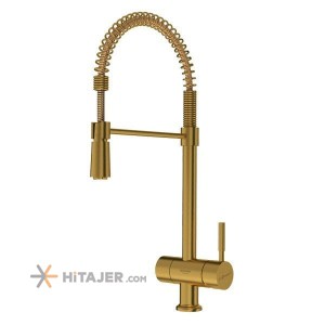 Shouder matte gold alester pull out kitchen faucet