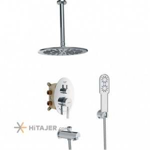 Shouder chrome rogen concealed bathroom shower