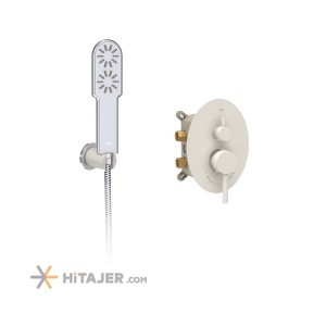 Shouder chrome ivory rogen concealed bathroom shower