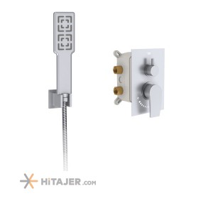 Shouder matte chrome romer concealed bathroom shower