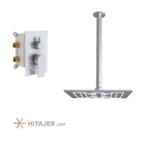 Shouder matte chrome romer concealed bathroom shower