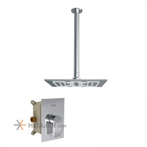 Shouder matte chrome romer concealed bathroom shower