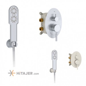 Shouder matte chrome rogen concealed bathroom shower