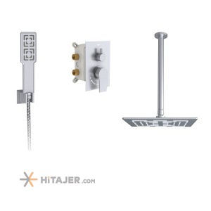 Shouder matte chrome romer concealed bathroom shower