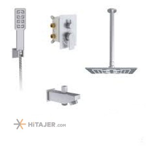 Shouder matte chrome romer concealed bathroom shower