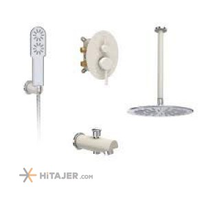 Shouder chrome ivory rogen concealed bathroom shower