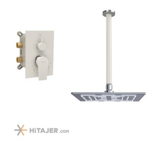 Shouder chrome ivory romer concealed bathroom shower