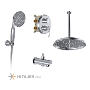 Shouder chrome zigmond concealed bathroom shower