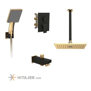 Shouder gold black romer concealed bathroom shower