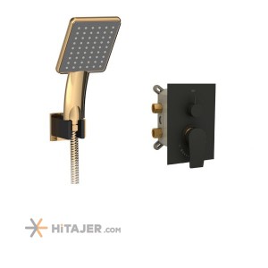 Shouder gold black romer concealed bathroom shower