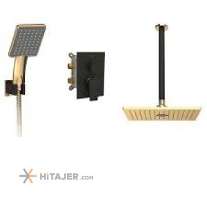 Shouder gold black romer concealed bathroom shower