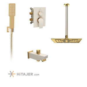 Shouder gold ivory romer concealed bathroom shower