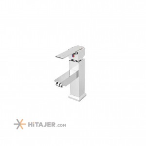 شیر دوش مدل فلت وسط کروم ساحل