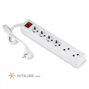 Deland sadaf 5 way power strip with earth