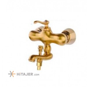 Jazireh opaque gold radin wall mounted bathroom faucet