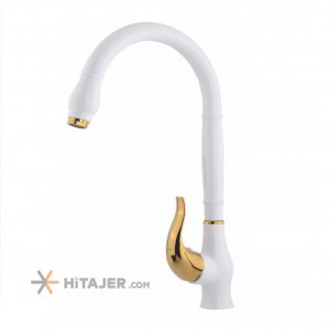 Jazireh gold white prans sink faucet