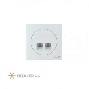 Deland Twin telephone socket (4 lines) Ava model