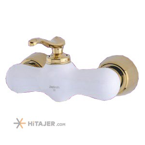 Jazireh white gold rain wall mounted faucet
