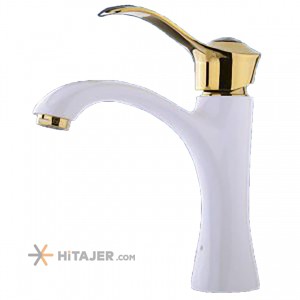 Jazireh gold white elize basin faucet