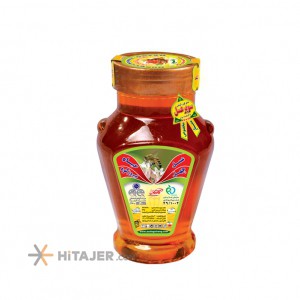 Golrang 450g super Honey with wax in a small jar