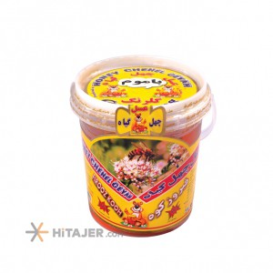 Golrang 1300g Honey with wax in a big bucket