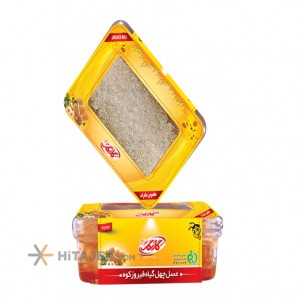 Golrang 600g Honey with wax in small square packing