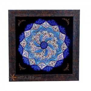 قاب بشقاب 20سانتی متری مینا کاری حجازی