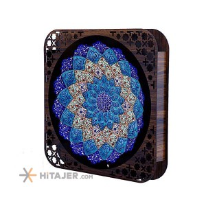 قاب مشبک بشقاب میناکاری 30سانتی حجازی