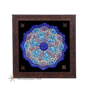 تابلو بشقاب 20سانتی مسی میناکاری حجازی