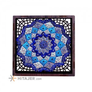 قاب مشبک بشقاب 25سانتی مینا کاری حجازی