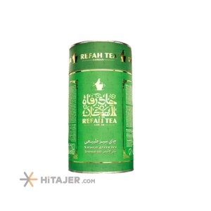 Lahijan Refah 200 g natural green tea in cylindrical package