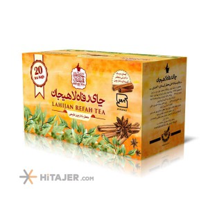 Lahijan Refah 40 grams Black tea bag containing natural cinnamon 20 pieces