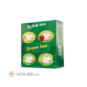Lahijan Refah 80 g 4 flavors Green tea bag 40 pieces